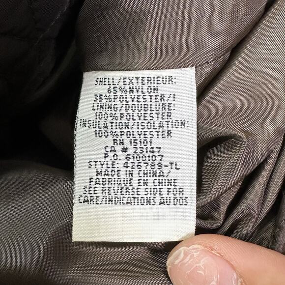 Vintage Talbots Mid Length Quilted Jacket Womens Size M Espresso Brown Preppy - Picture 5 of 7